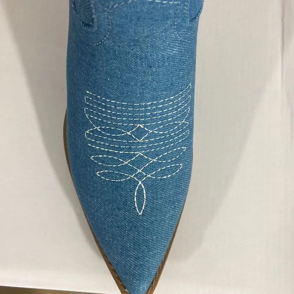 Just arrived blue denim cowboy boots - Picture 8 of 13